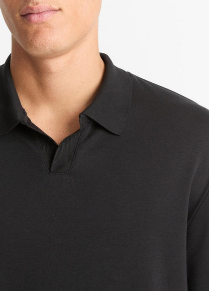 VINCE Men Milano Pima Cotton-Blend Johnny-Collar Shirt in Long Sleeve