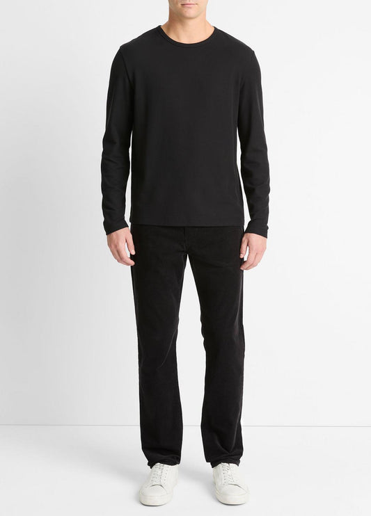 VINCE Men Pima Cotton Piqué Long-Sleeve T-Shirt in Long Sleeve