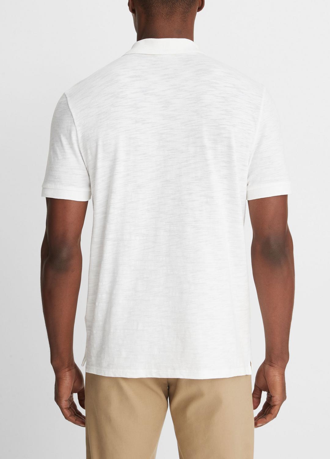 VINCE Men Classic Slub Polo Shirt in Henleys & Polos