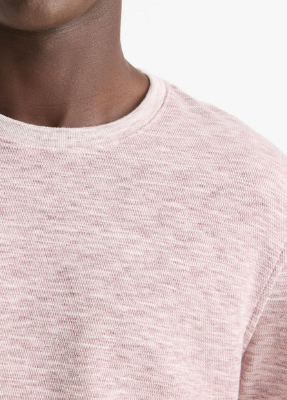 VINCE Men Space-Dye Cotton-Blend Long-Sleeve T-Shirt in Long Sleeve