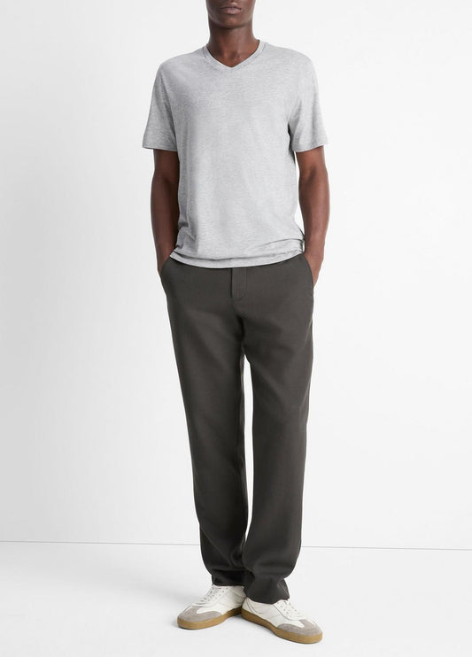 VINCE Men Pima Cotton V-Neck T-Shirt in Short Sleeve