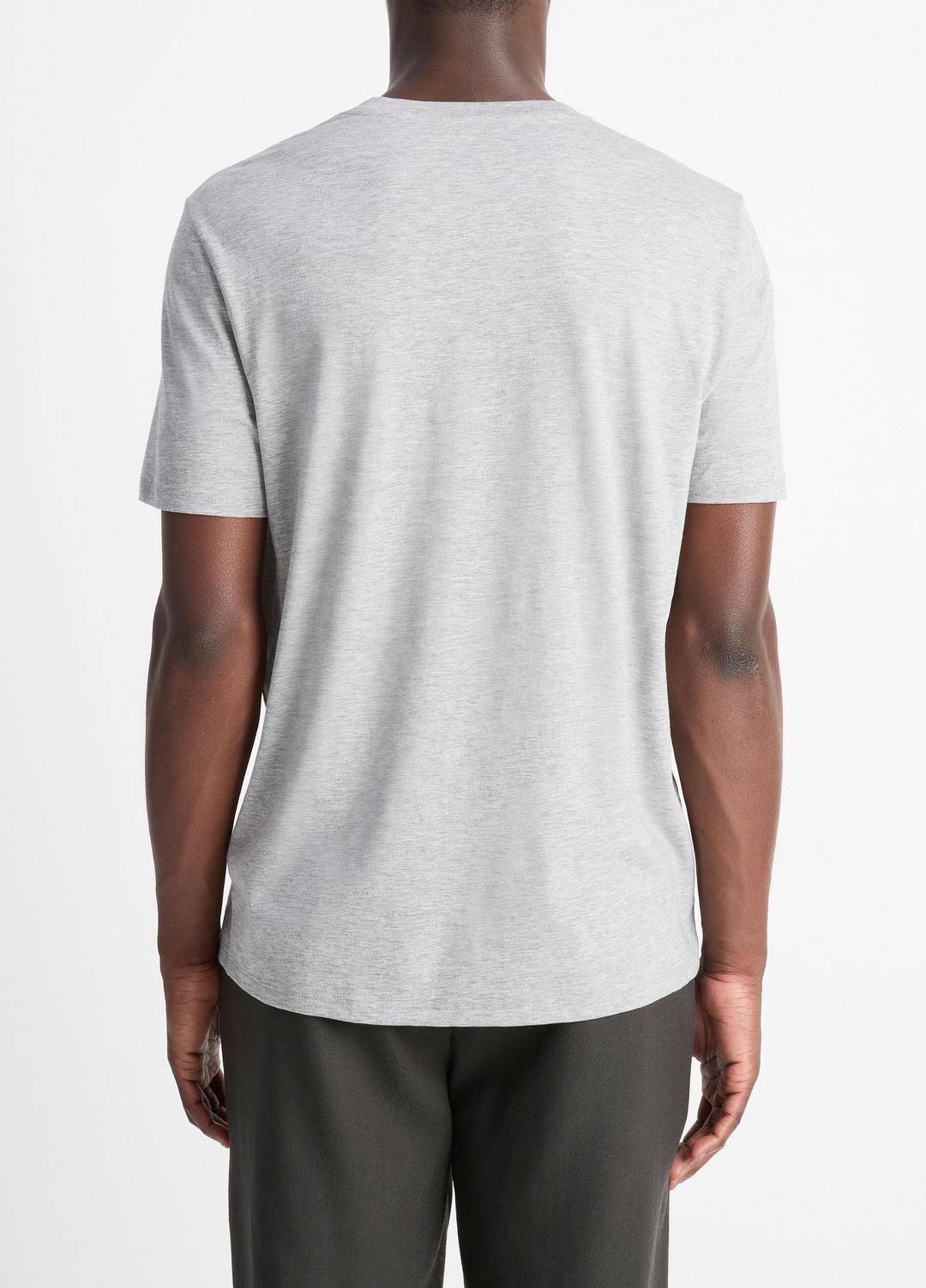 VINCE Men Pima Cotton V-Neck T-Shirt in Short Sleeve