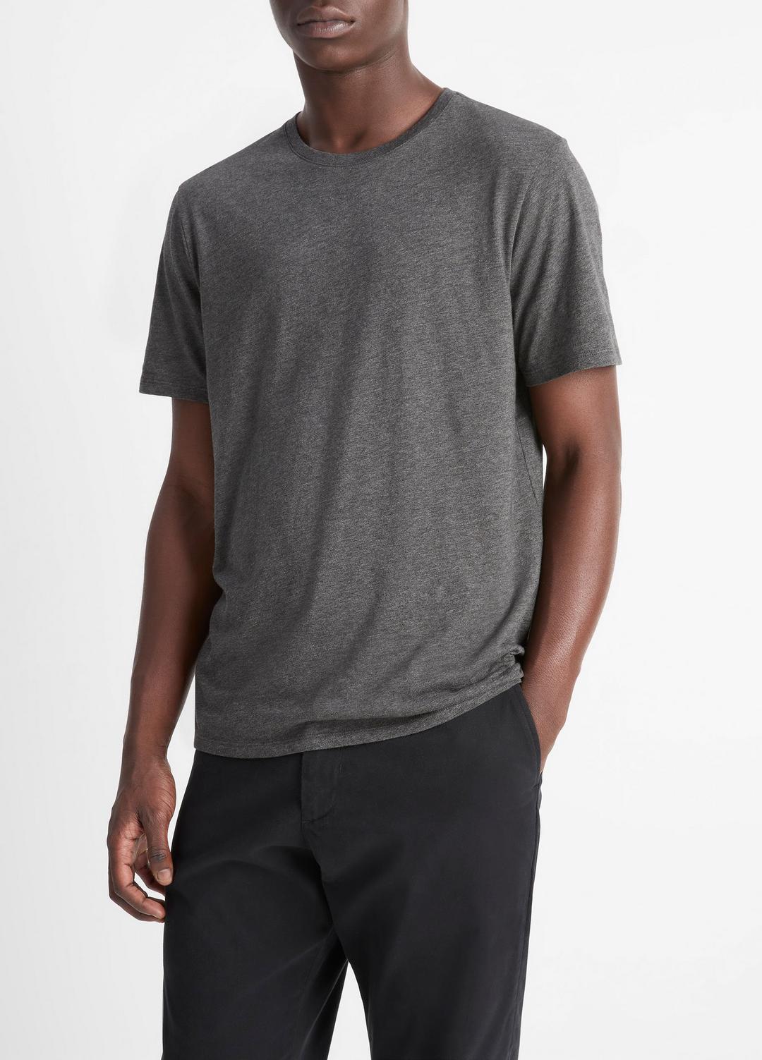 VINCE Men Pima Cotton Crew Neck T-Shirt in Short Sleeve