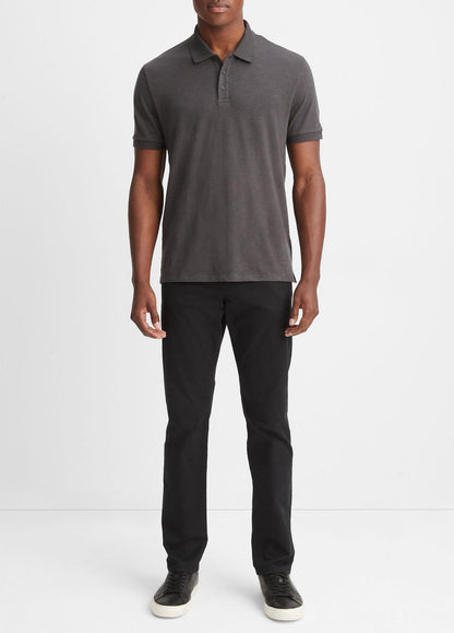 VINCE Men Classic Slub Polo Shirt in Henleys & Polos