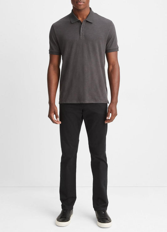 VINCE Men Classic Slub Polo Shirt in Henleys & Polos