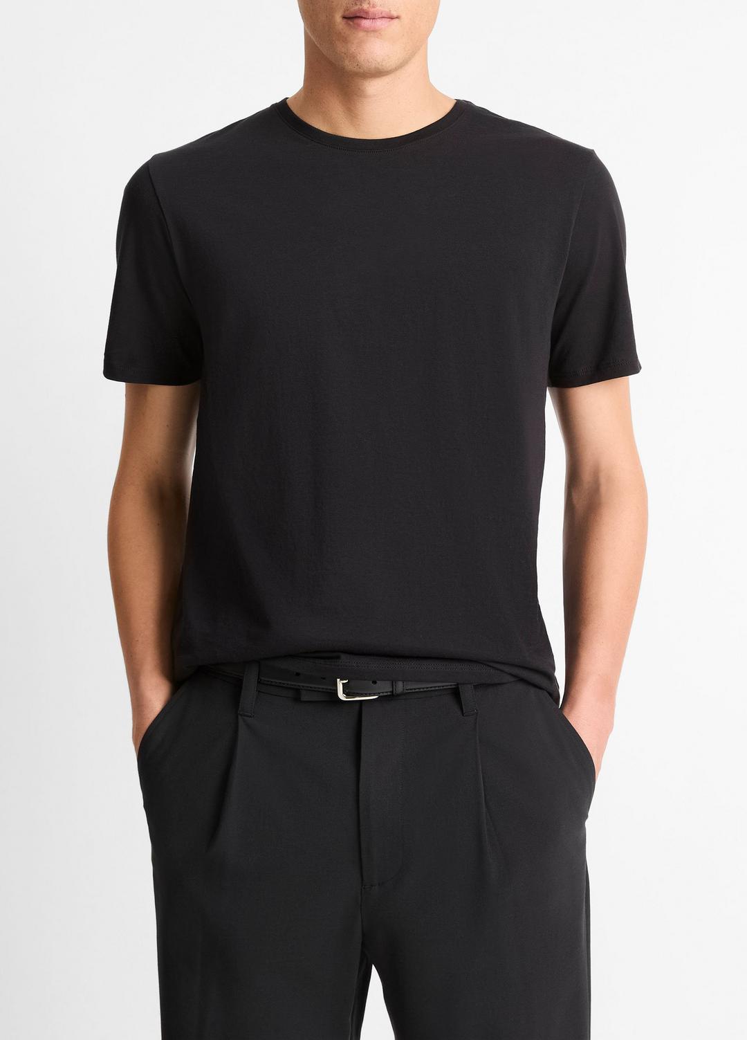 VINCE Men Pima Cotton Crew Neck T-Shirt in Short Sleeve