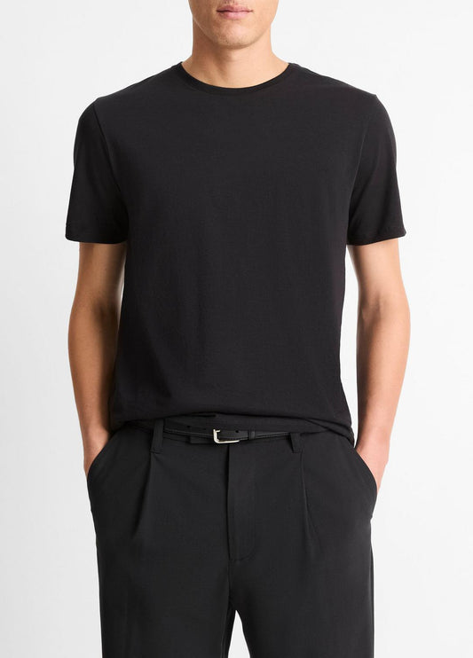VINCE Men Pima Cotton Crew Neck T-Shirt in Short Sleeve