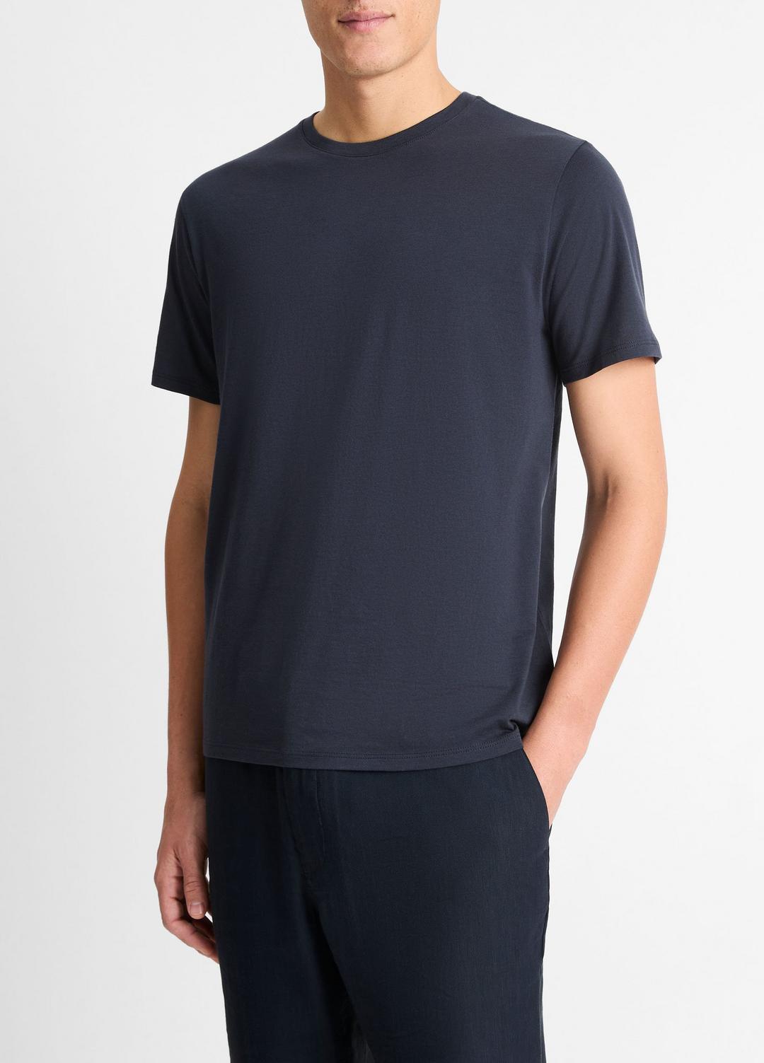 VINCE Men Pima Cotton Crew Neck T-Shirt in Short Sleeve