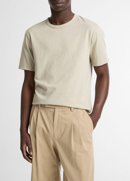VINCE Men Garment Dye Cotton T-Shirt in Short Sleeve