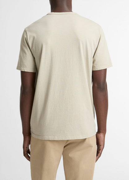 VINCE Men Garment Dye Cotton T-Shirt in Short Sleeve