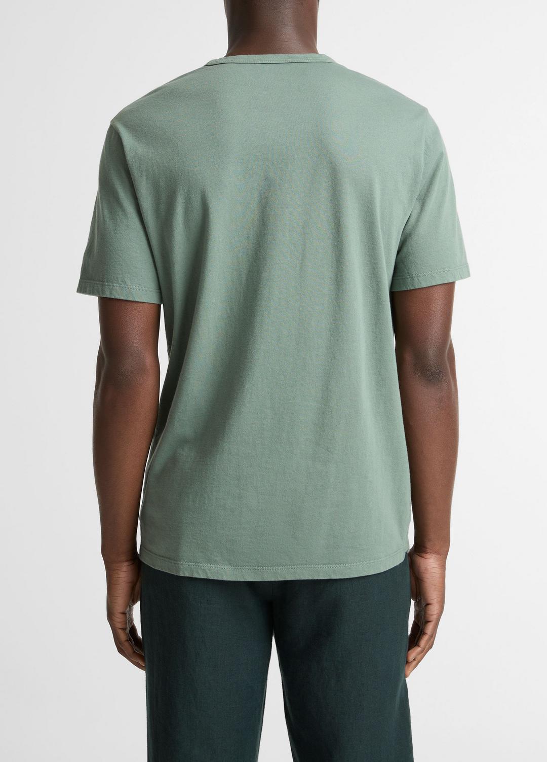 VINCE Men Garment Dye Cotton T-Shirt in Short Sleeve