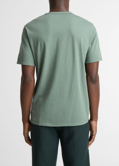VINCE Men Garment Dye Cotton T-Shirt in Short Sleeve