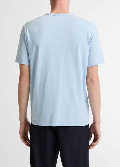 VINCE Men Garment Dye Cotton T-Shirt in Short Sleeve