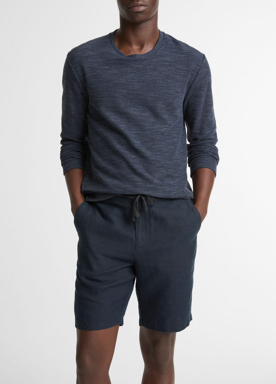 VINCE Men Double-Knit Cotton-Blend Long-Sleeve Shirt in Long Sleeve