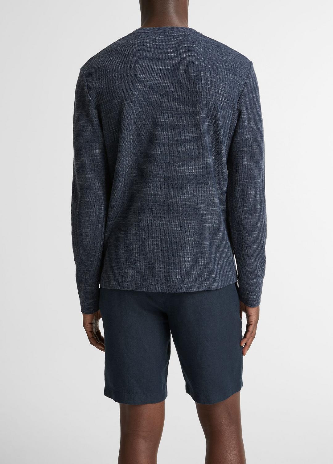 VINCE Men Double-Knit Cotton-Blend Long-Sleeve Shirt in Long Sleeve