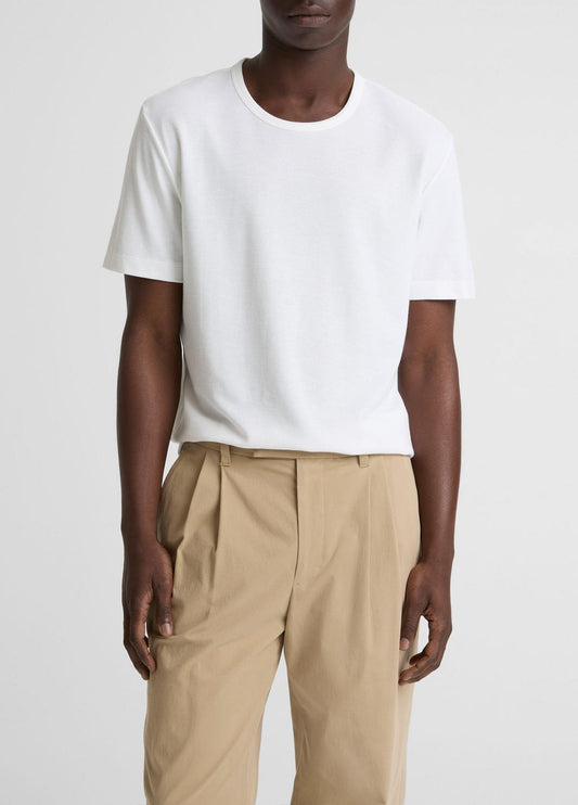 VINCE Men Pima Cotton Piqué Crew Neck T-Shirt in Short Sleeve