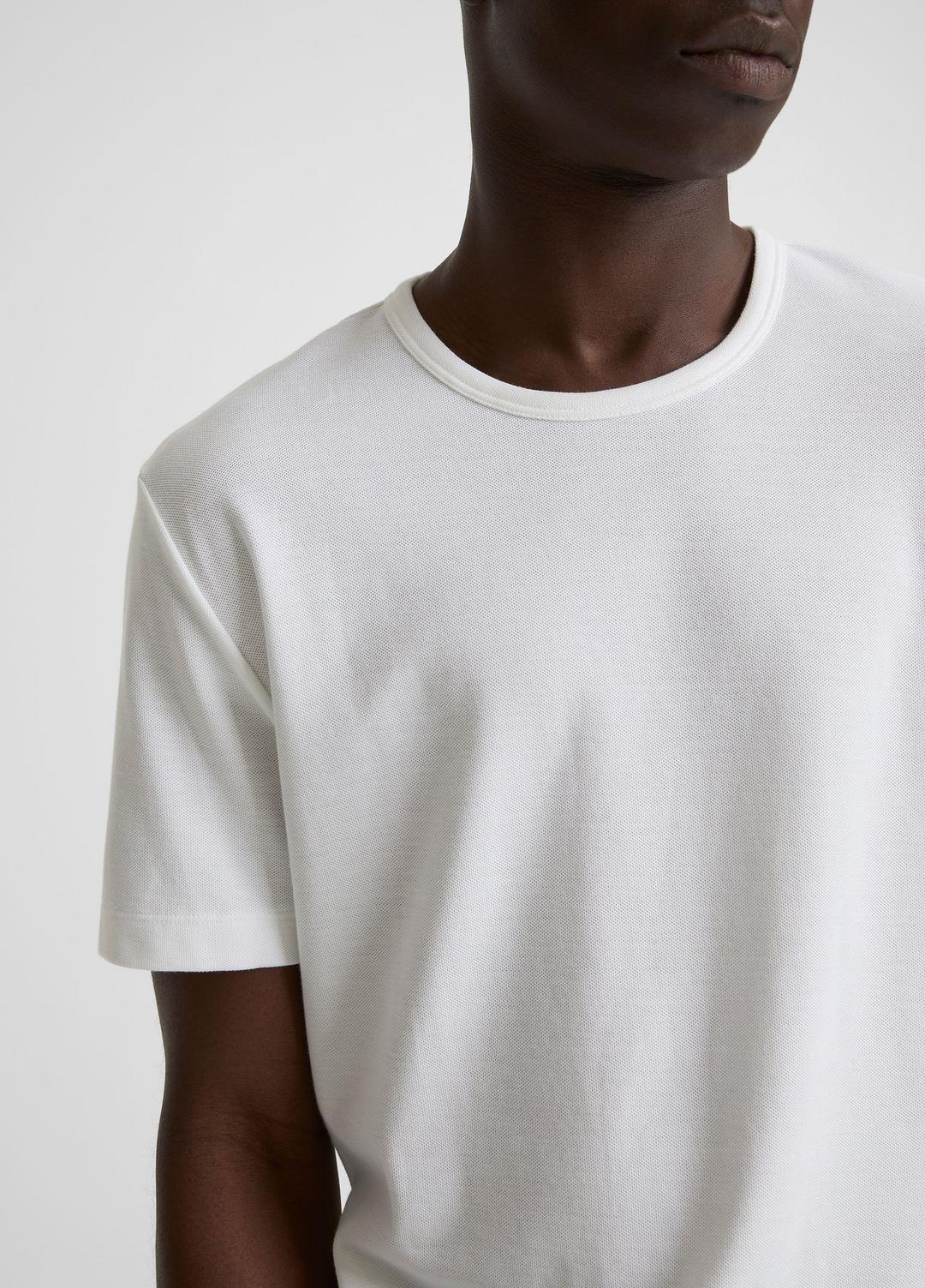 VINCE Men Pima Cotton Piqué Crew Neck T-Shirt in Short Sleeve