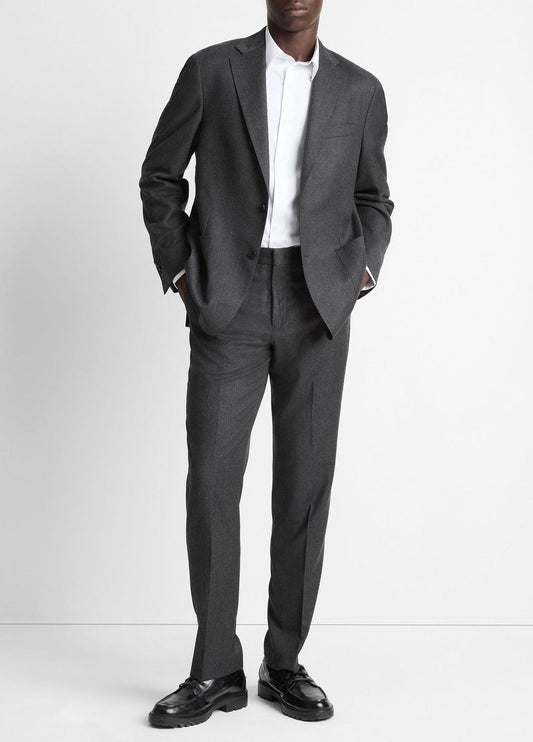 VINCE Men Wool-Silk Flannel Classic Pant in Trousers