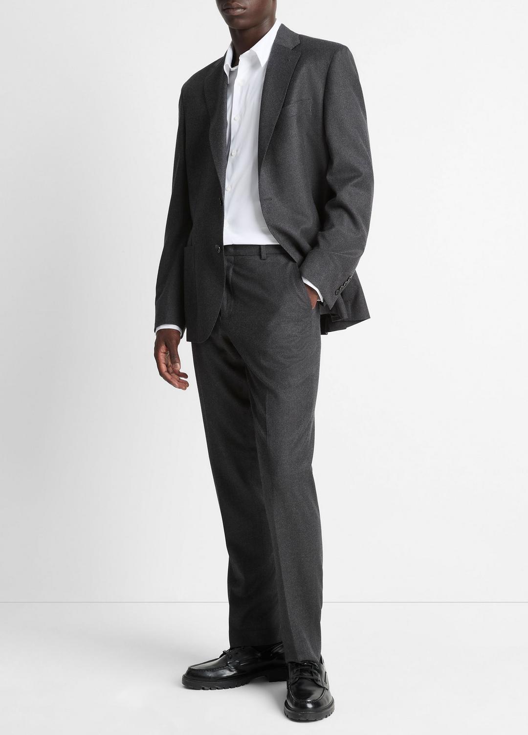 VINCE Men Wool-Silk Flannel Classic Pant in Trousers