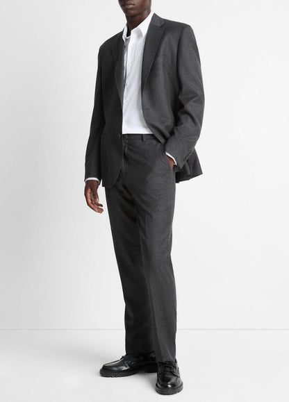 VINCE Men Wool-Silk Flannel Classic Pant in Trousers