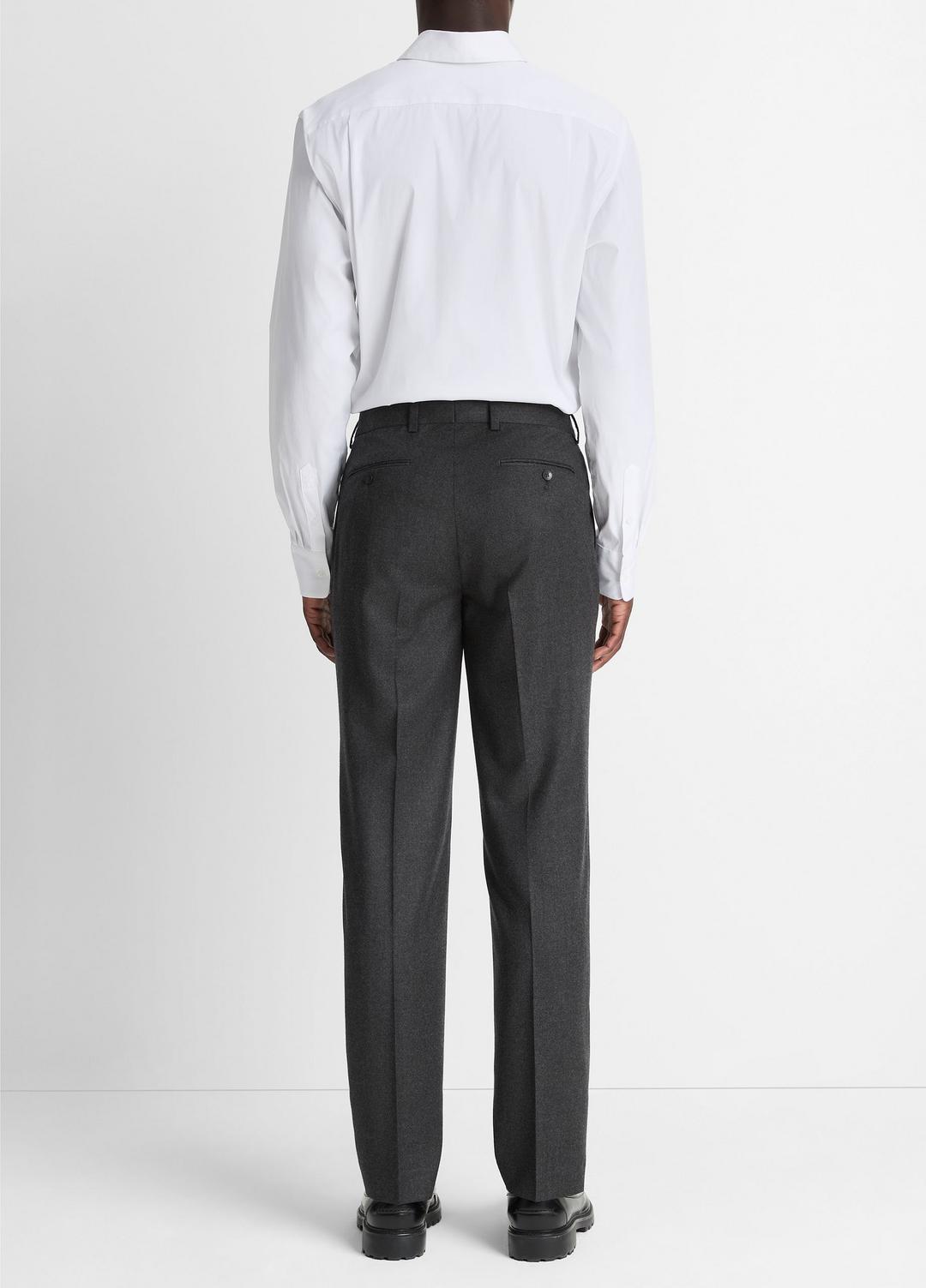 VINCE Men Wool-Silk Flannel Classic Pant in Trousers