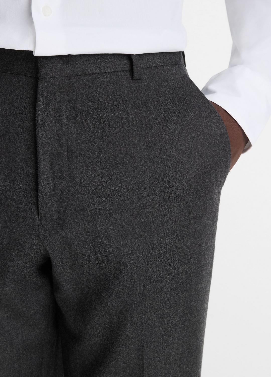 VINCE Men Wool-Silk Flannel Classic Pant in Trousers