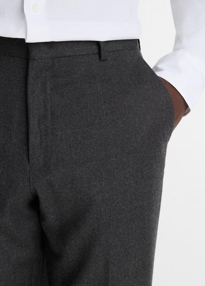 VINCE Men Wool-Silk Flannel Classic Pant in Trousers