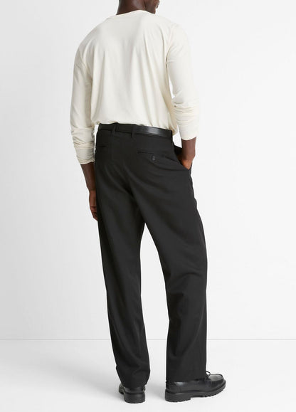 VINCE Men Wool Double-Pleat Suiting Trouser in Trousers