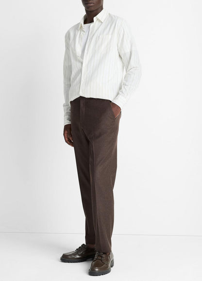 VINCE Men Wool-Silk Classic Pant in Trousers
