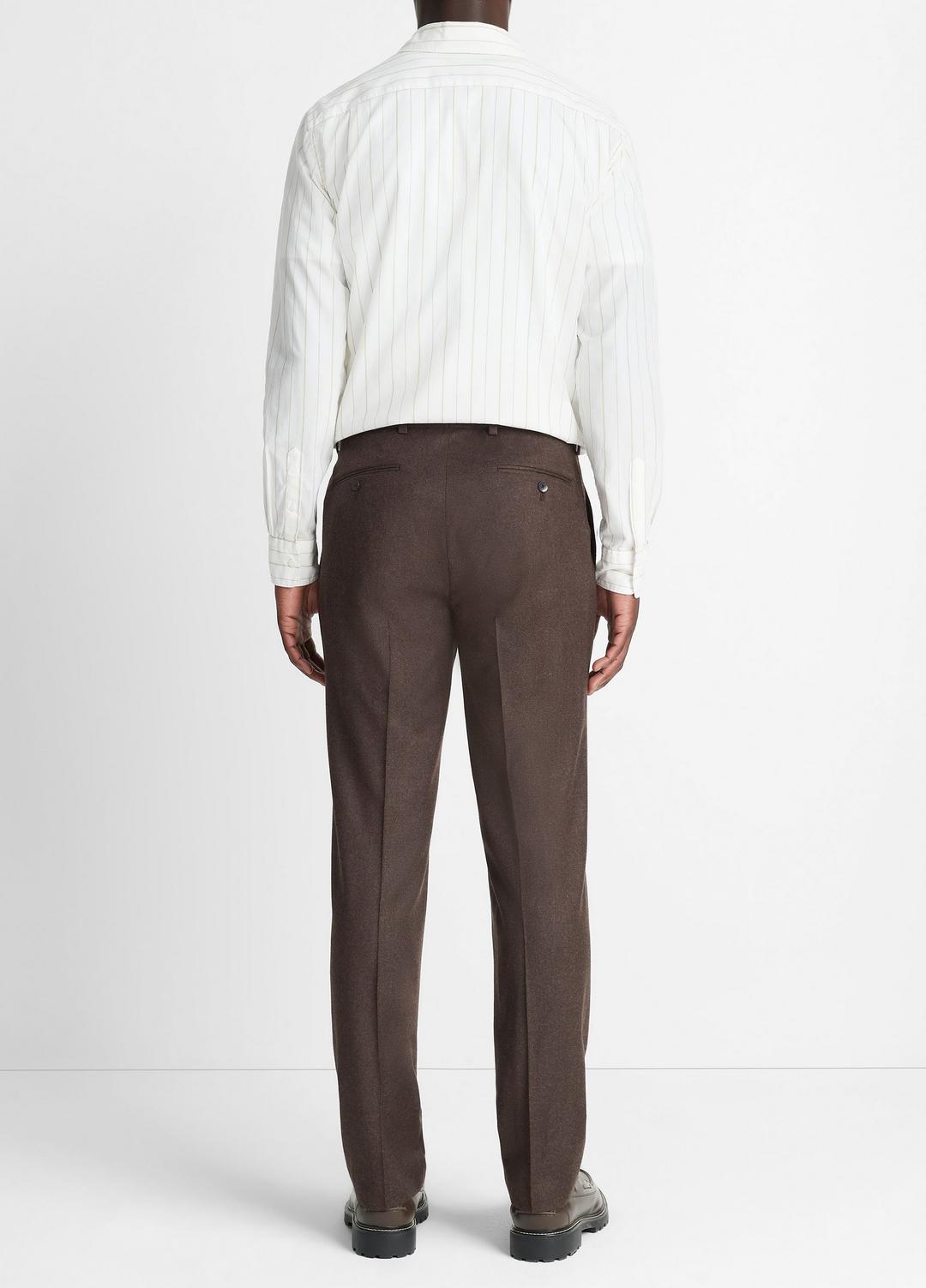VINCE Men Wool-Silk Classic Pant in Trousers