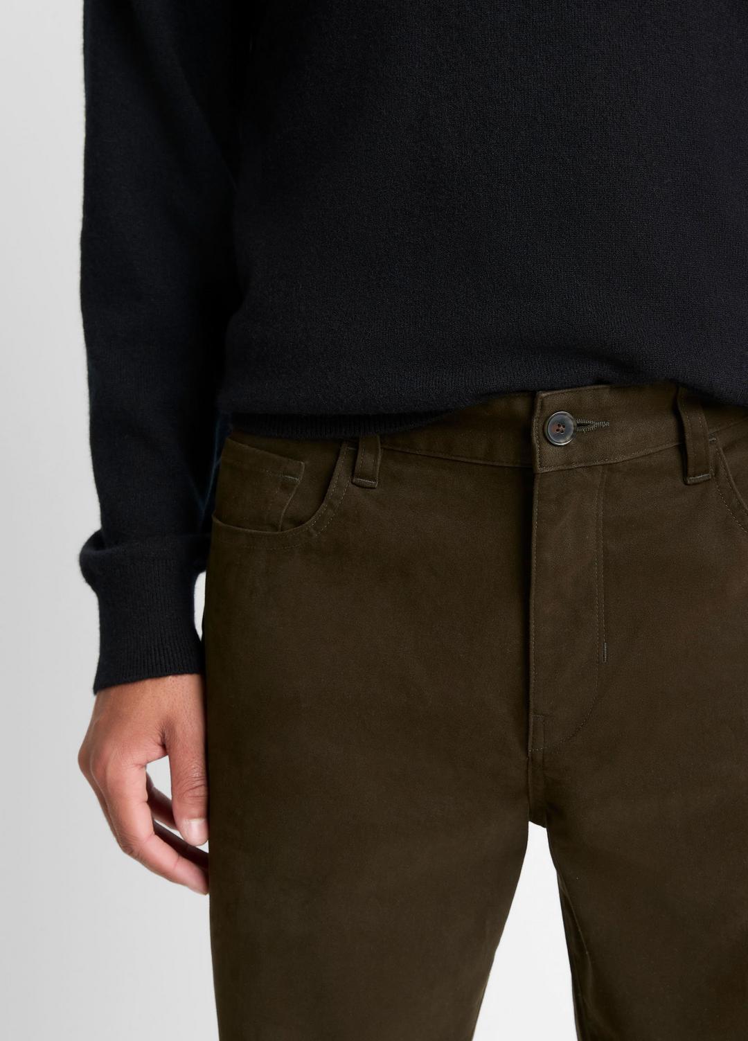 VINCE Men Dylan Slim 5-Pocket Peached Stretch-Cotton Pant in Trousers