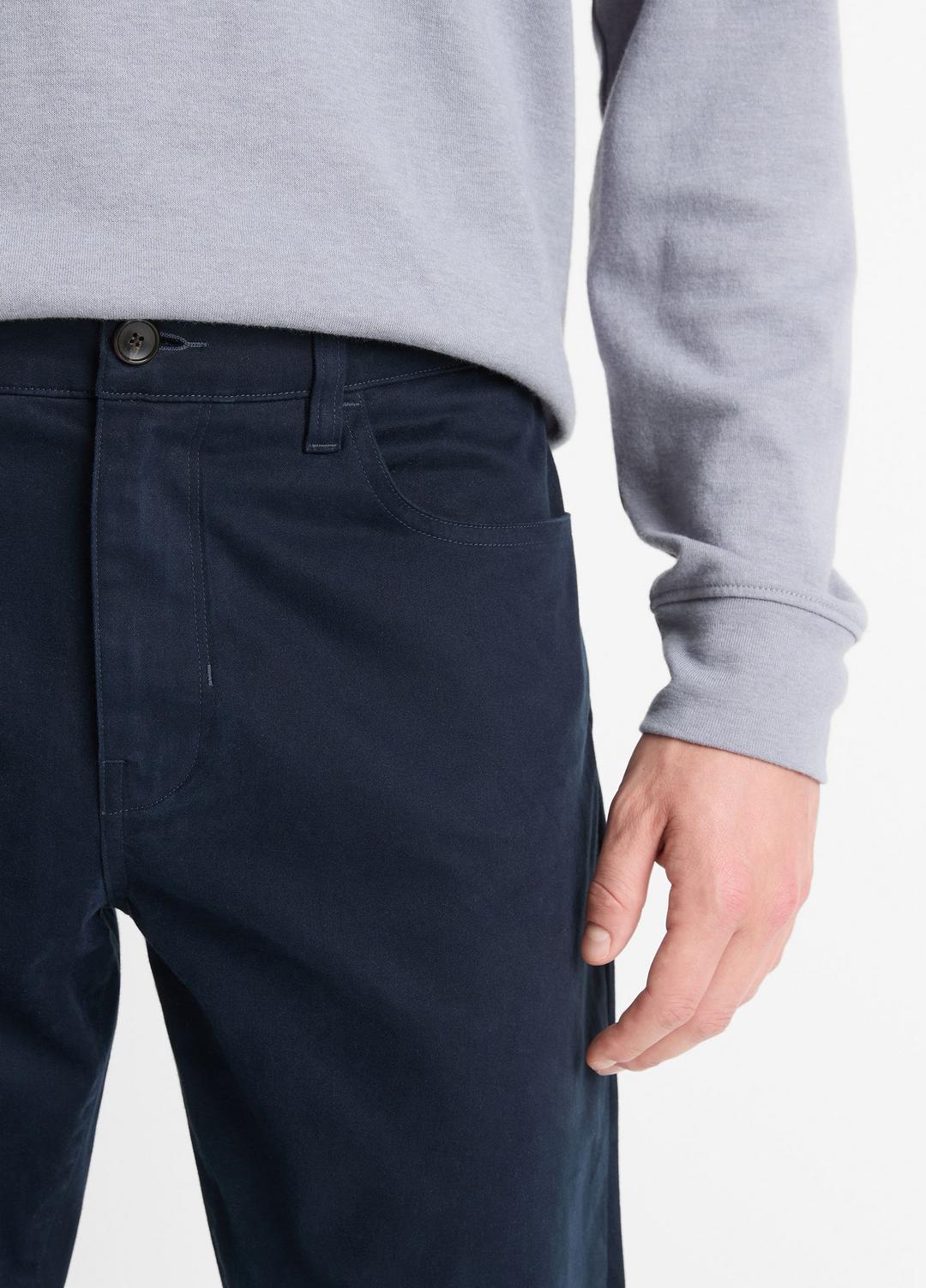 VINCE Men Dylan Slim 5-Pocket Peached Stretch-Cotton Pant in Trousers
