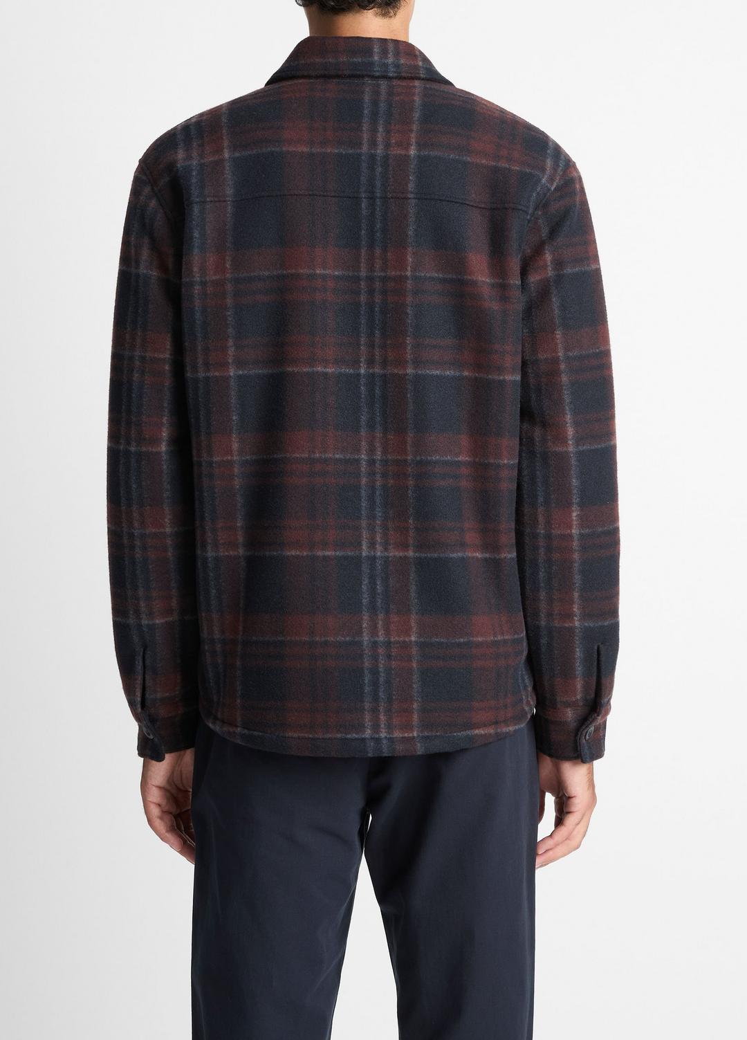 VINCE Men Sherpa-Lined Plaid Shirt Jacket in Shirt Jackets