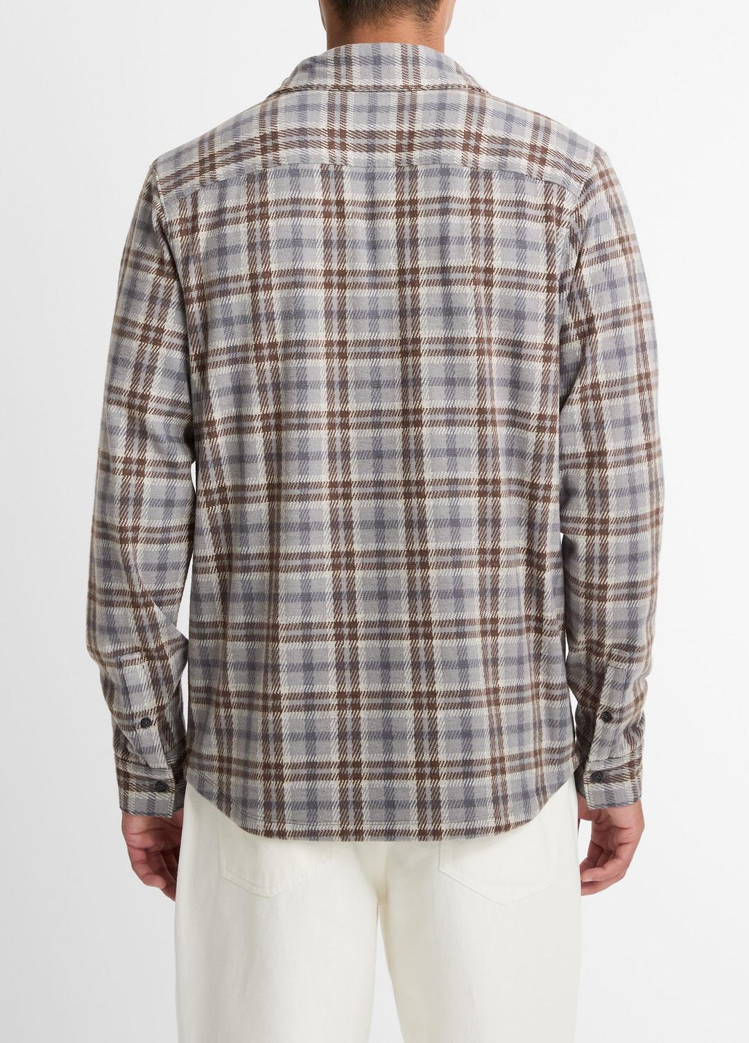 VINCE Men Plaid Cotton-Blend Shirt Jacket in Shirt Jackets