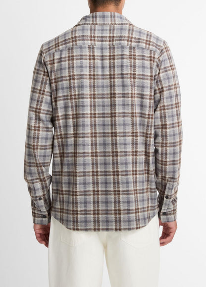 VINCE Men Plaid Cotton-Blend Shirt Jacket in Shirt Jackets