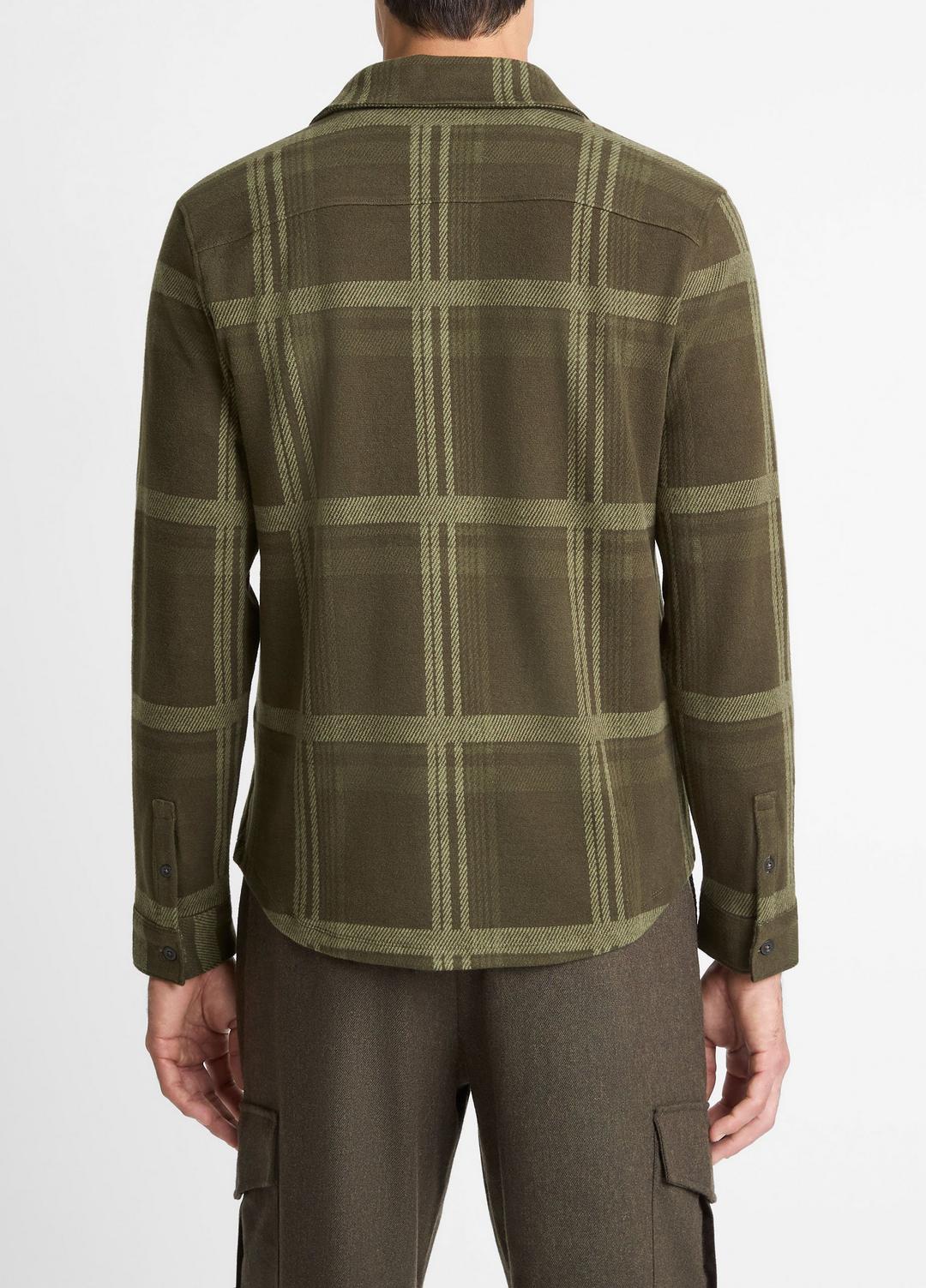 VINCE Men Plaid Cotton-Blend Shirt Jacket in Shirt Jackets
