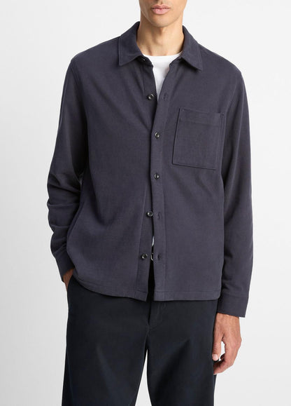 VINCE Men Heavy Sueded Cotton Shirt Jacket in Shirt Jackets