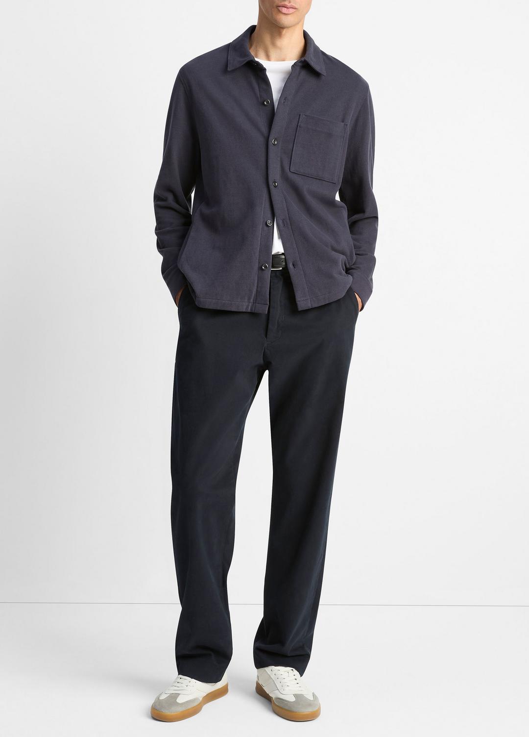 VINCE Men Heavy Sueded Cotton Shirt Jacket in Shirt Jackets