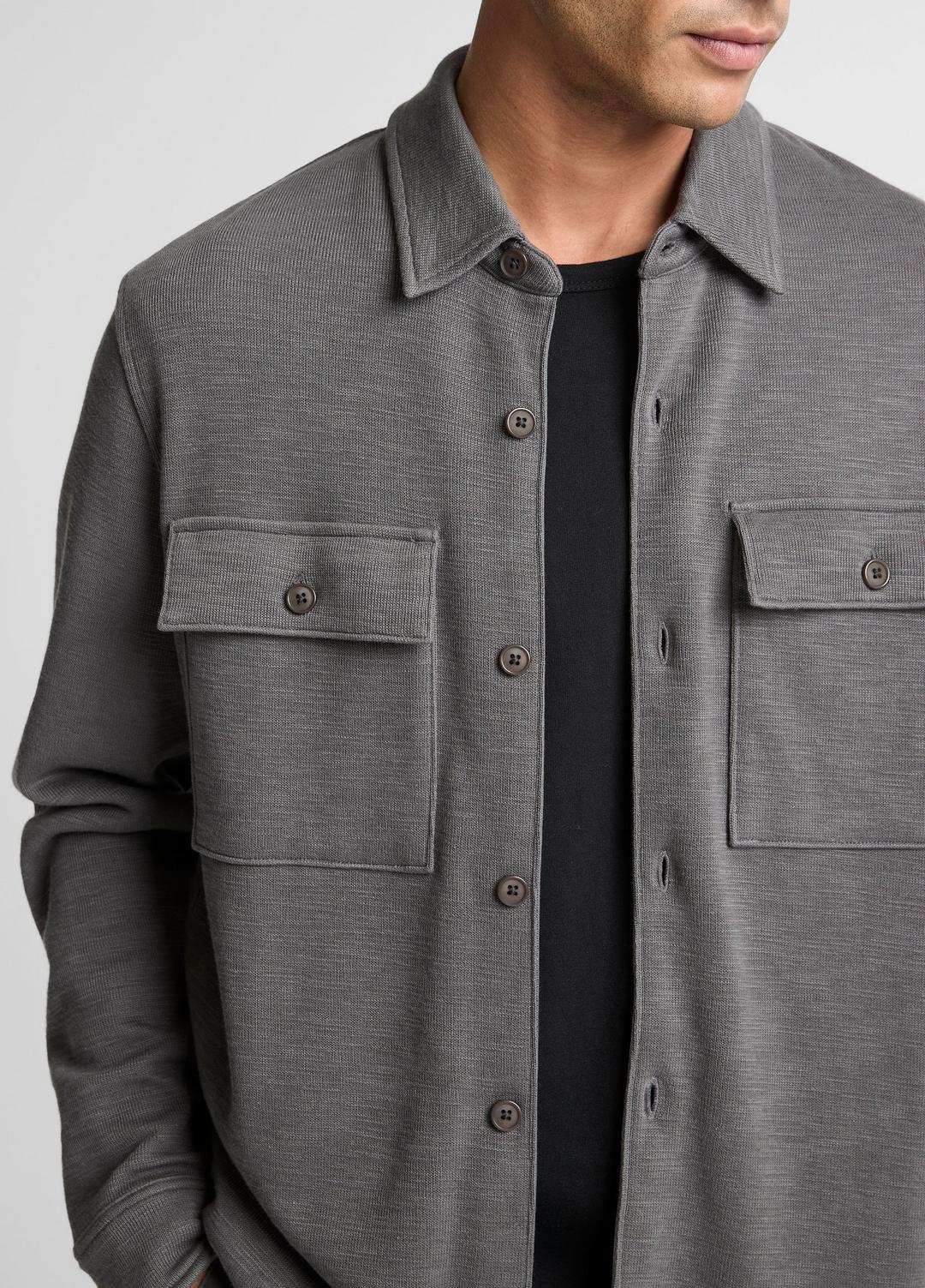 VINCE Men Double-Slub Cotton-Blend Shirt Jacket in Jackets