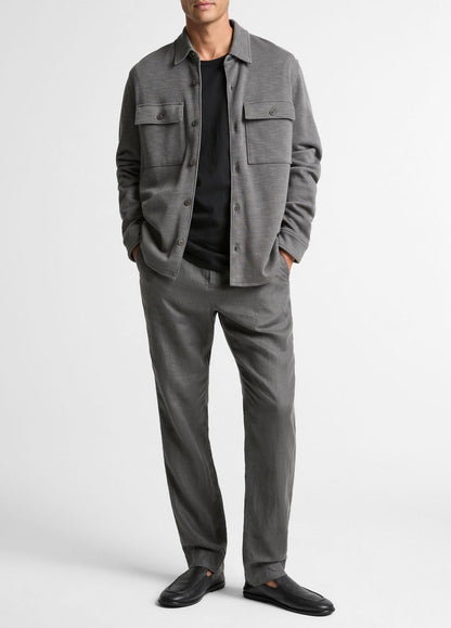 VINCE Men Double-Slub Cotton-Blend Shirt Jacket in Jackets