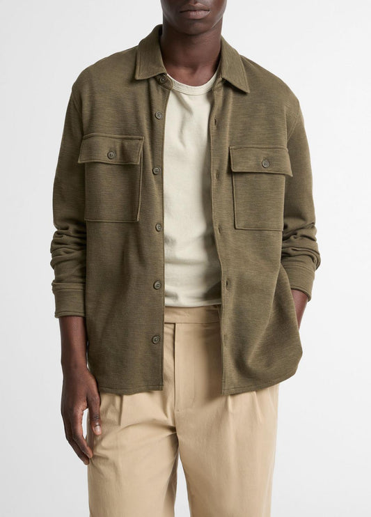 VINCE Men Double-Slub Cotton-Blend Shirt Jacket in Jackets