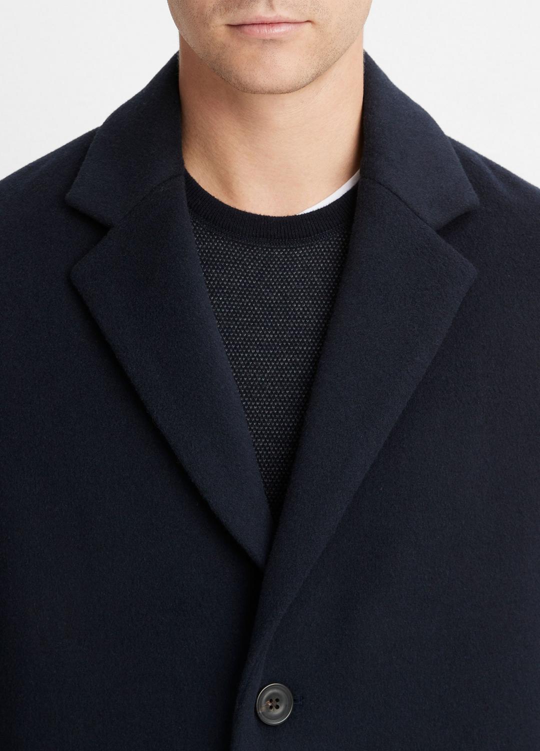 VINCE Men Classic Italian Wool-Blend Coat in Jackets & Outerwear