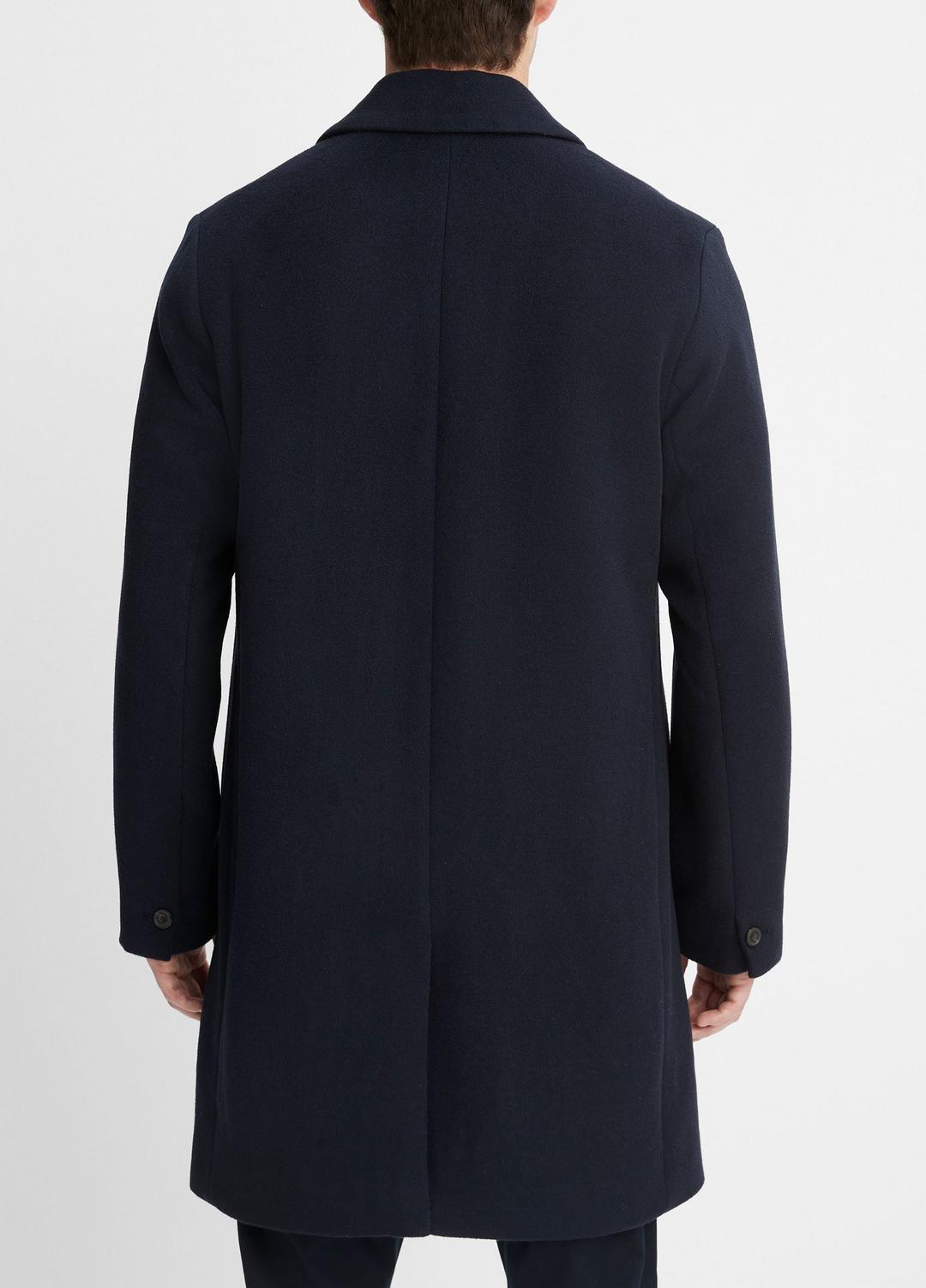 VINCE Men Classic Italian Wool-Blend Coat in Jackets & Outerwear