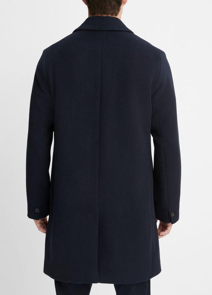VINCE Men Classic Italian Wool-Blend Coat in Jackets & Outerwear