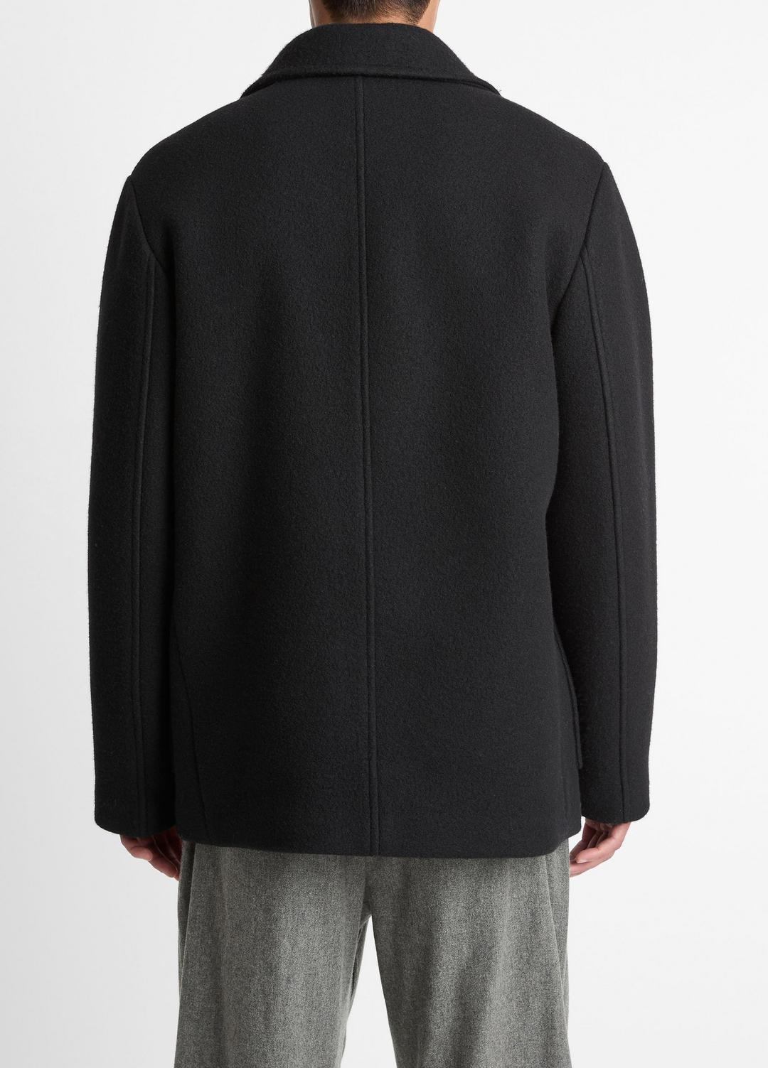 VINCE Men Italian Wool-Blend Peacoat in Coats