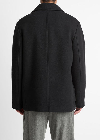 VINCE Men Italian Wool-Blend Peacoat in Coats