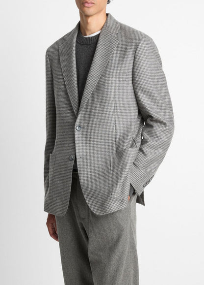 VINCE Men Houndstooth Cashmere Relaxed Sport Coat in Blazers
