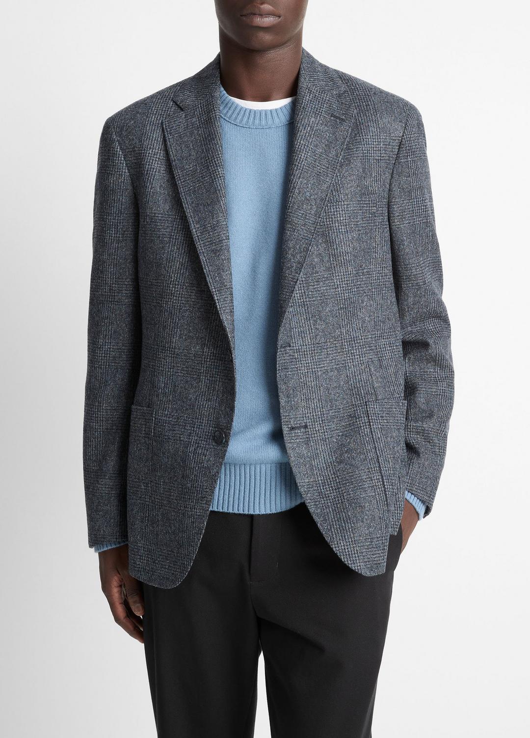 VINCE Men Plaid Alpaca-Blend Relaxed Sport Coat in Blazers