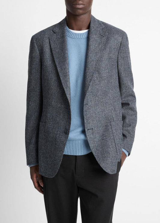 VINCE Men Plaid Alpaca-Blend Relaxed Sport Coat in Blazers
