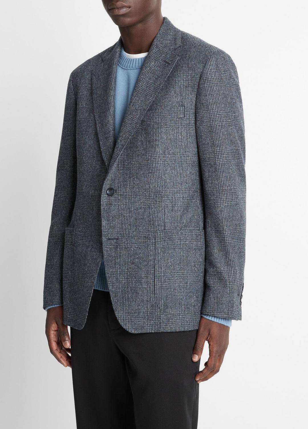 VINCE Men Plaid Alpaca-Blend Relaxed Sport Coat in Blazers